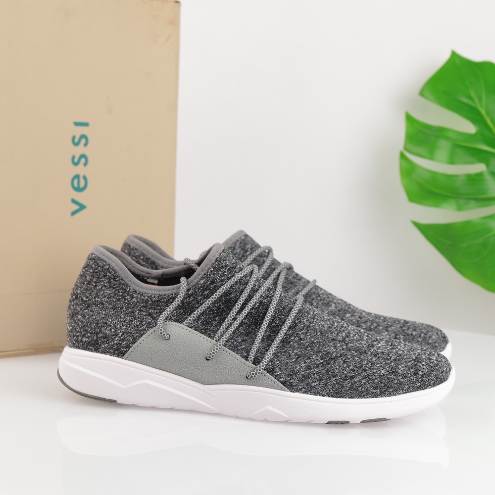 Vessi Mens Cityscape Sneakers Shoes Size 12 Gray Knit Waterproof Walking Comfort